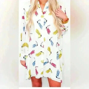 Multicolor Cowgirl Boots White Button Down Dress